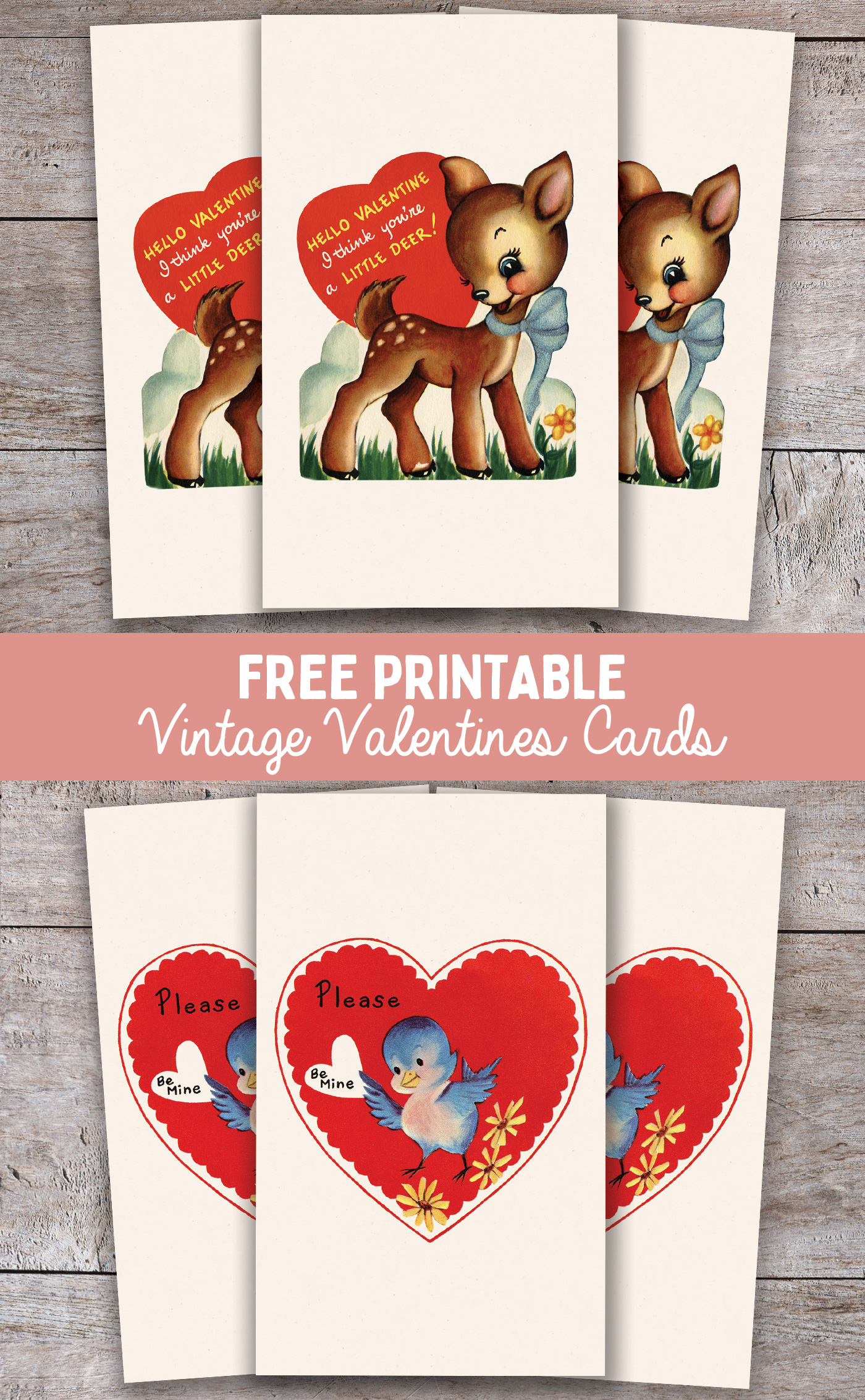 printable vintage valentines cards - live laugh rowe